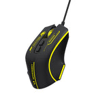 Wozinsky WMGK-1181W Nešiojamasis optinis žaidimų pelė 7200 DPI su šviesos efektu - juoda ir geltona -- Gaming Accessories