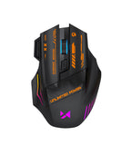 Wozinsky WMGB-1179 Belaidė optinė žaidimų pelė su integruota įkraunamąja baterija 3200 DPI su fonu - Juoda -- Gaming...