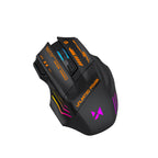 Wozinsky WMGB-1179 Belaidė optinė žaidimų pelė su integruota įkraunamąja baterija 3200 DPI su fonu - Juoda -- Gaming...