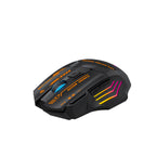 Wozinsky WMGB-1179 Belaidė optinė žaidimų pelė su integruota įkraunamąja baterija 3200 DPI su fonu - Juoda -- Gaming...