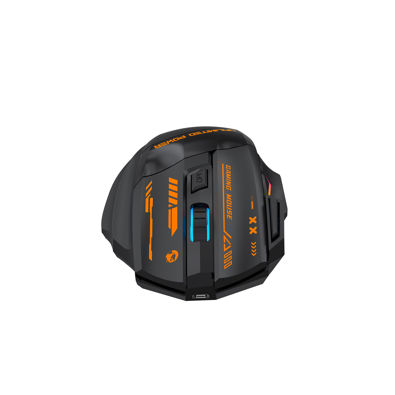 Wozinsky WMGB-1179 Belaidė optinė žaidimų pelė su integruota įkraunamąja baterija 3200 DPI su fonu - Juoda -- Gaming...