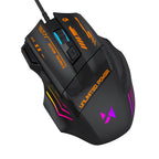 Wozinsky WMGK-1179W Laidinė optinė žaidimų pelė 7200 DPI su galine šviesa - juoda -- Gaming Accessories