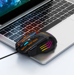 Wozinsky WMGK-1179W Laidinė optinė žaidimų pelė 7200 DPI su galine šviesa - juoda -- Gaming Accessories