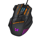 Wozinsky WMGK-1179W Laidinė optinė žaidimų pelė 7200 DPI su galine šviesa - juoda -- Gaming Accessories