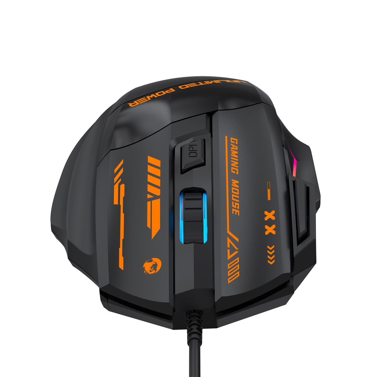 Wozinsky WMGK-1179W Laidinė optinė žaidimų pelė 7200 DPI su galine šviesa - juoda -- Gaming Accessories