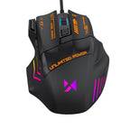 Wozinsky WMGK-1179W Laidinė optinė žaidimų pelė 7200 DPI su galine šviesa - juoda -- Gaming Accessories