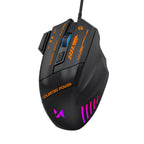 Wozinsky WMGK-1179W Laidinė optinė žaidimų pelė 7200 DPI su galine šviesa - juoda -- Gaming Accessories
