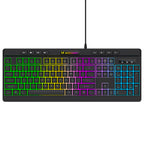 Wozinsky WKG-1044 Nešiojamoji membranininė žaidimų klaviatūra su šviesos efektu - juoda -- Gaming Accessories