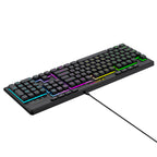 Wozinsky WKG-1044 Nešiojamoji membranininė žaidimų klaviatūra su šviesos efektu - juoda -- Gaming Accessories