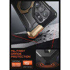 Supcase UB Grip Mag MagSafe dėklas Samsung Galaxy S26 Ultra - juodas ir rudas -- Samsung Galaxy S26 Ultra