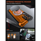 Supcase UB Grip Mag MagSafe Dėklas, skirtas Samsung Galaxy S26 Ultra - oranžinė ir juoda