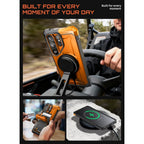 Supcase UB Grip Mag MagSafe Dėklas, skirtas Samsung Galaxy S26 Ultra - oranžinė ir juoda