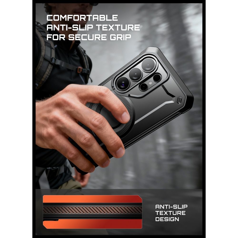 Supcase Unicorn Beetle Pro Mag MagSafe 2-set Dėklas, skirtas Samsung Galaxy S26 Ultra - juodas