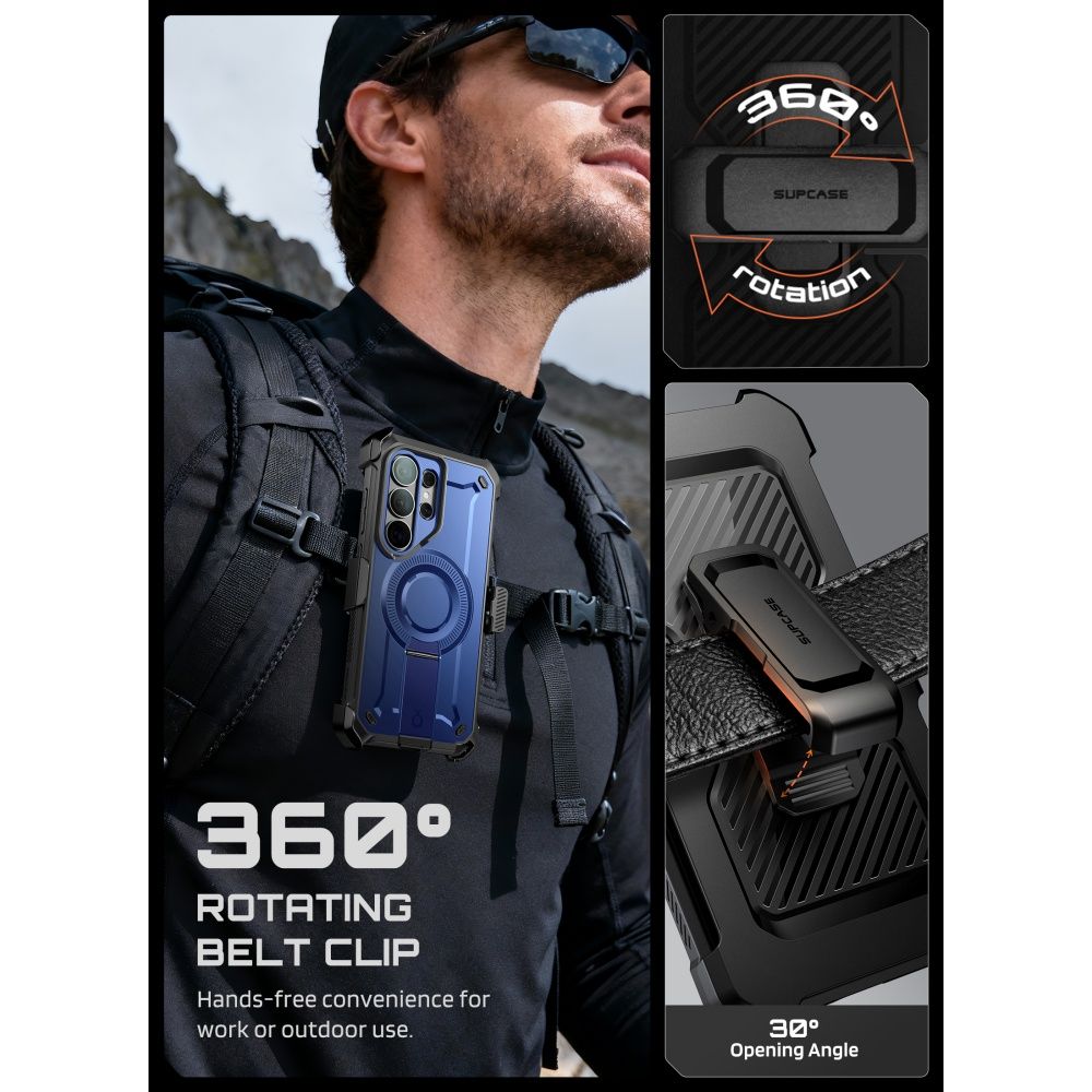 Supcase Unicorn Beetle Pro Mag MagSafe 2 dalių dėklas Samsung Galaxy S26 Ultra - juodas ir tamsiai mėlynas -- Samsung...