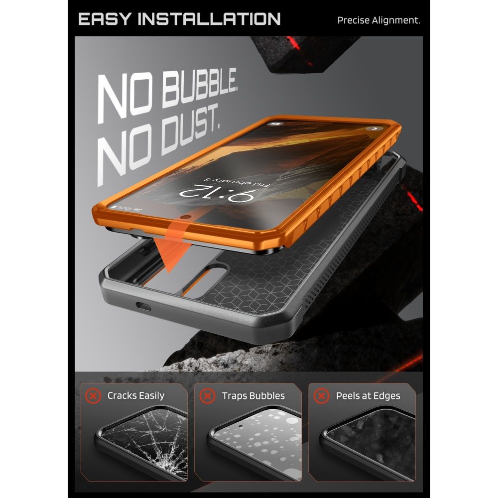 Supcase Unicorn Beetle Pro Mag MagSafe 2 dalių dėklas Samsung Galaxy S26 Ultra - juodas ir oranžinis -- Samsung Galaxy...
