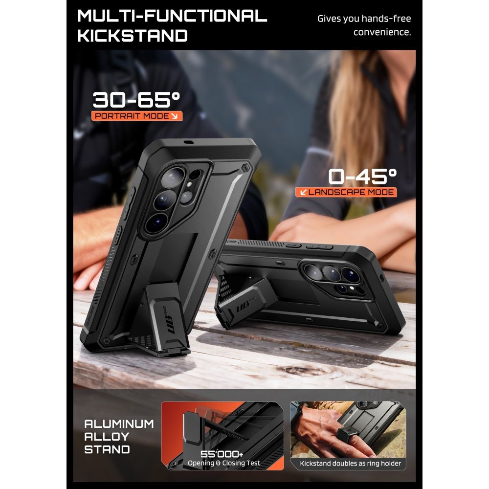 Supcase Unicorn Beetle Pro 2-Pack Dėklas, skirtas Samsung Galaxy S26 Ultra – juodas