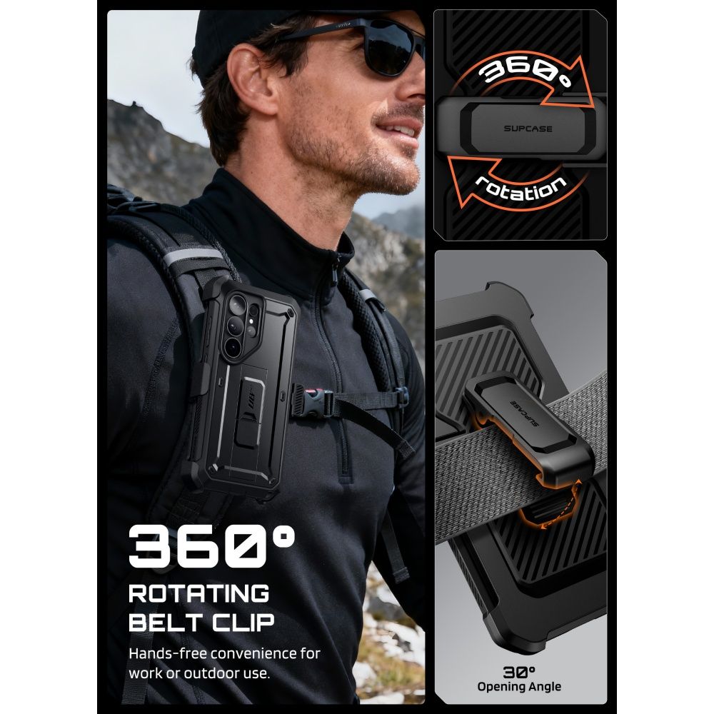 Supcase Unicorn Beetle Pro 2-Pack Dėklas, skirtas Samsung Galaxy S26 Ultra – juodas