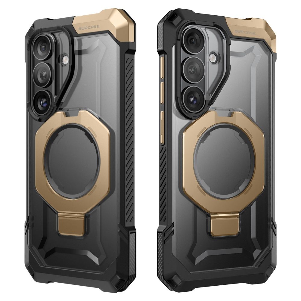Supcase UB Grip Mag MagSafe Dėklas, skirtas Samsung Galaxy S26 - juoda ir ruda