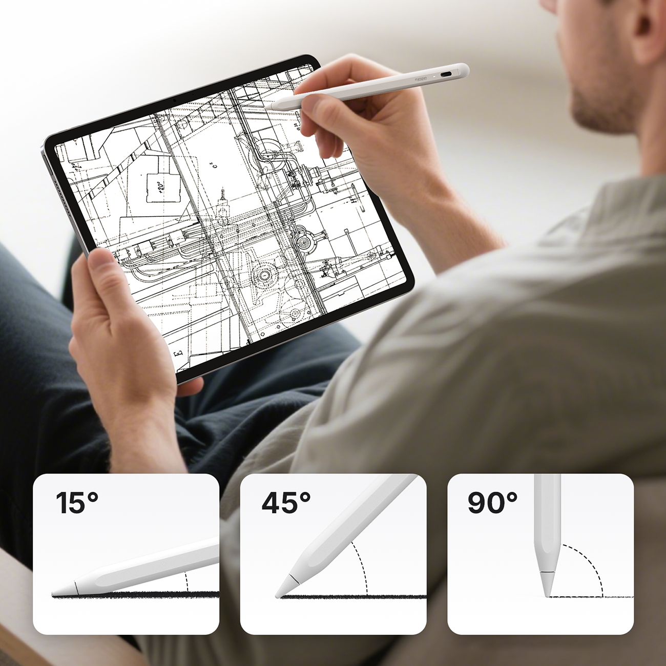 Metapen Pencil A8 iPad - baltas -- iPad