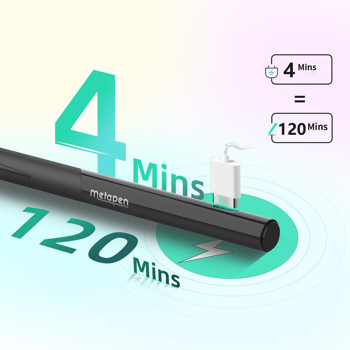 Metapen Pencil D1 rašiklis iPad - juodas