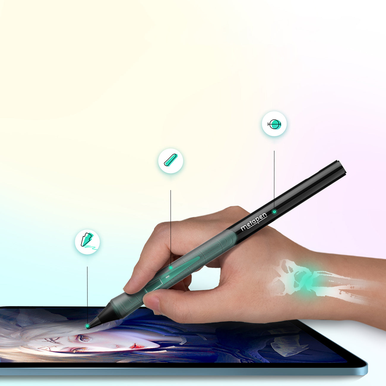 Metapen Pencil D1 rašiklis iPad - juodas