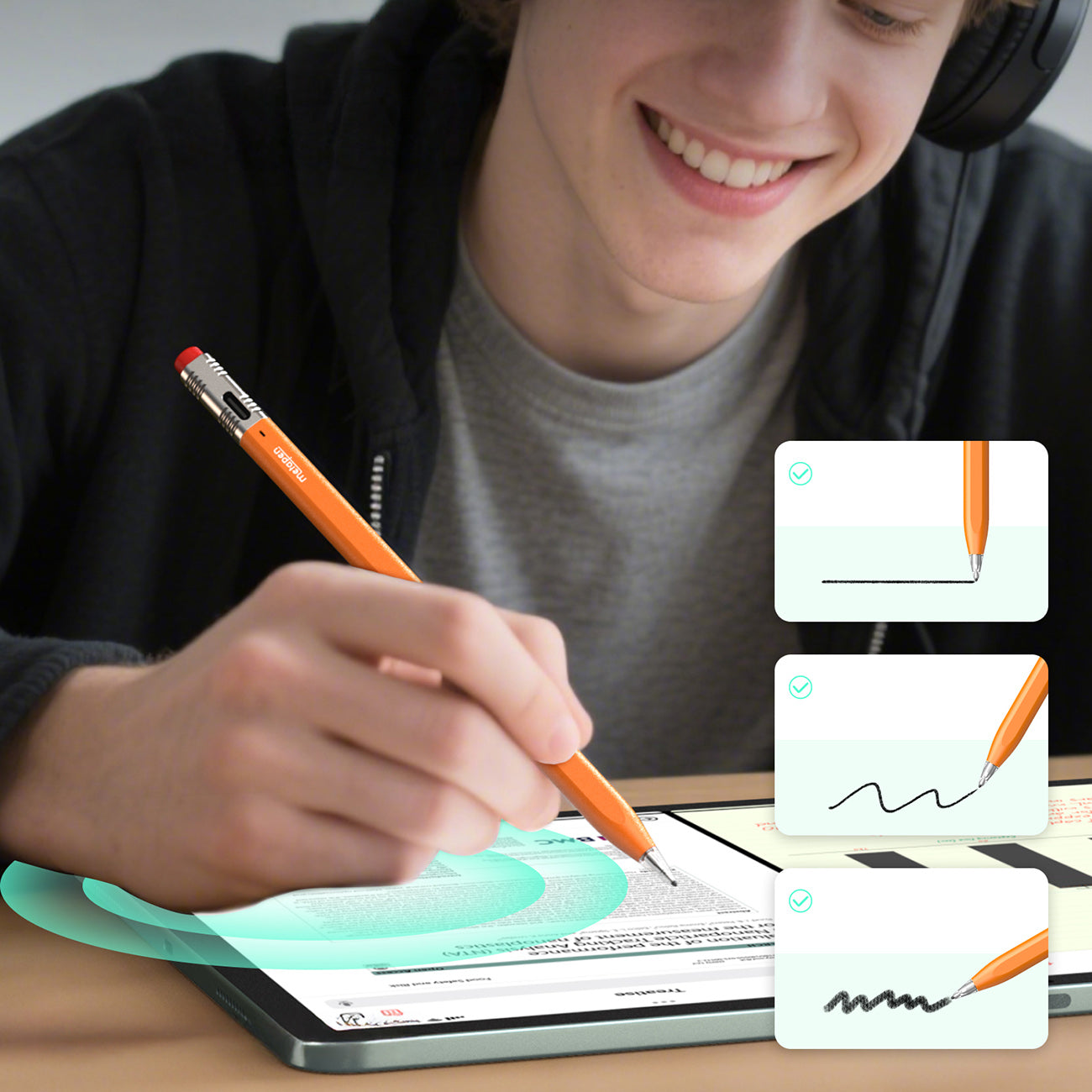 Metapen Pencil Air8 Pro X rašiklis iPad - oranžinis