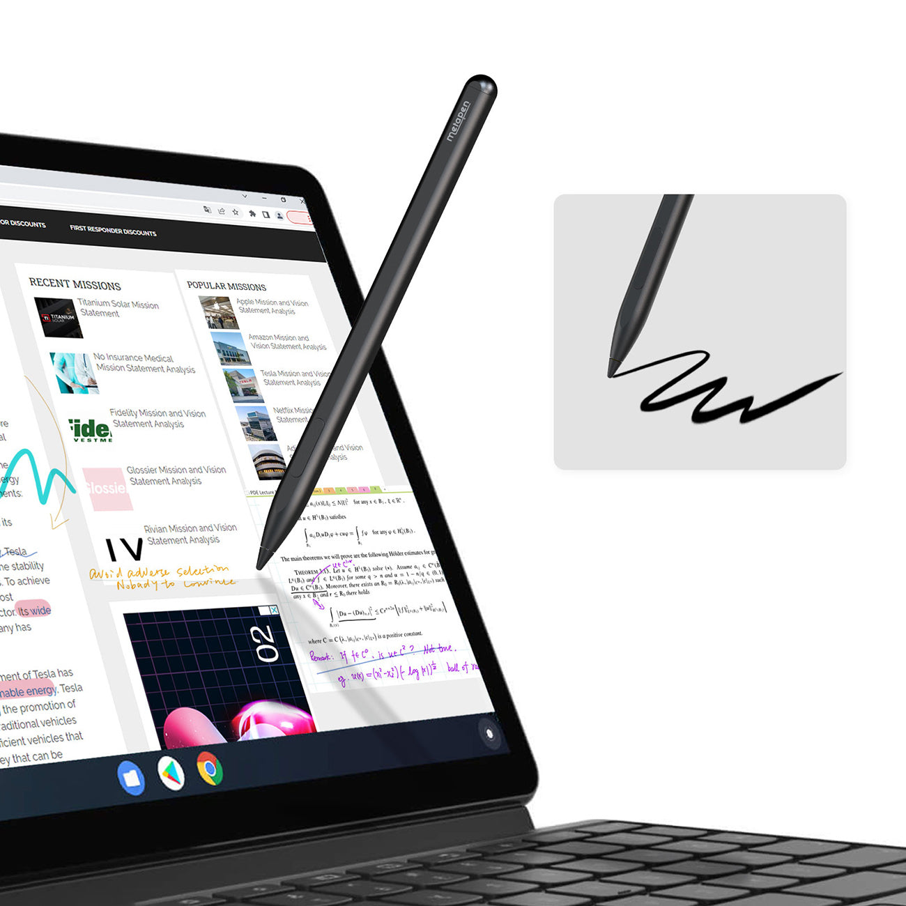 Metapen Pen M1 rašiklis - juodas -- Stylus Pens