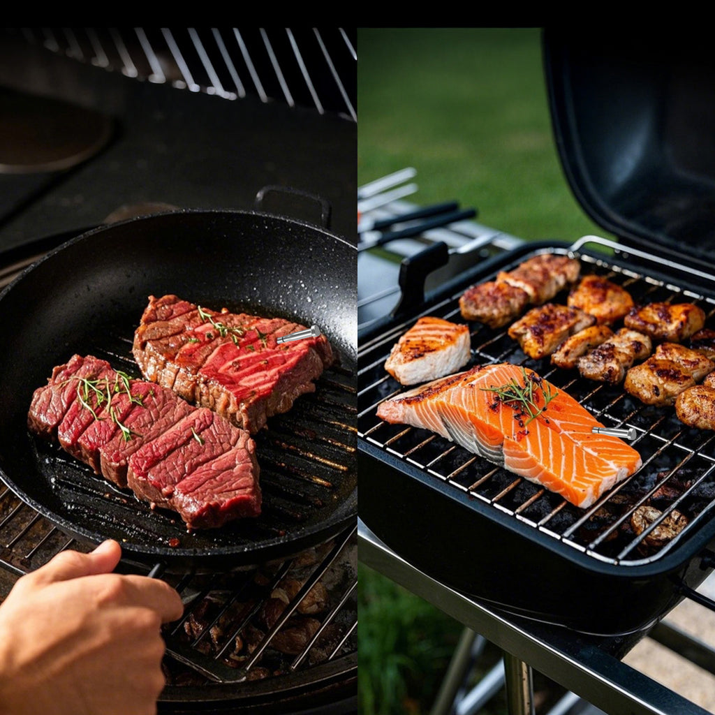 Meatmeet S Pro virtuvės termometras su Bluetooth programa gamintuvėms, orkaitėms, dūmintuams - pilkas -- Uncategorized