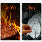 Meatmeet S Pro virtuvės termometras su Bluetooth programa gamintuvėms, orkaitėms, dūmintuams - pilkas -- Uncategorized