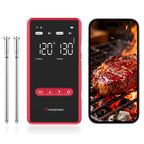 Meatmeet X Pro virtuvės termometras su Bluetooth/WiFi programa šildymui, orkaitei, rūkymo aparatui - juodas -- Uncategorized