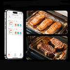 Meatmeet X Pro virtuvės termometras su Bluetooth/WiFi programa šildymui, orkaitei, rūkymo aparatui - juodas -- Uncategorized