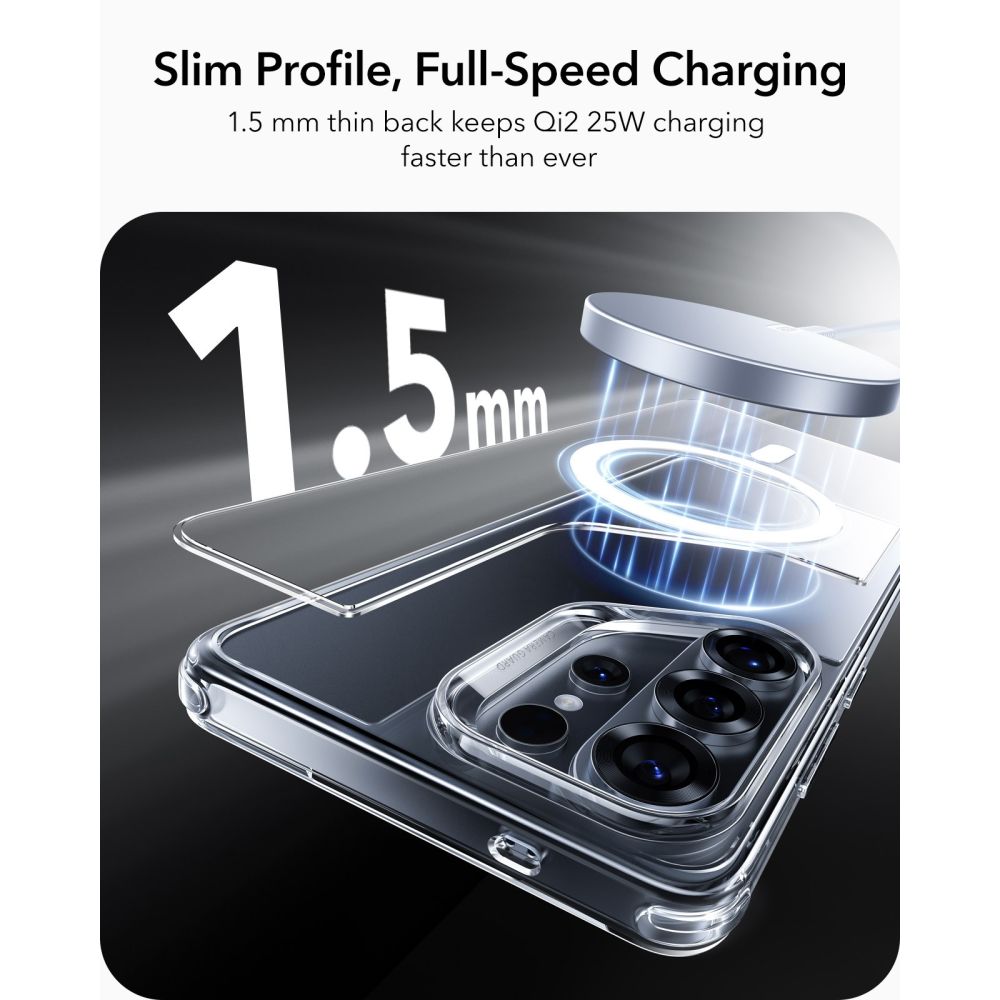 ESR Klasikinis hibridinis MagSafe Dėklas, skirtas Samsung Galaxy S26 Ultra – skaidrus -- Samsung Galaxy S26 Ultra