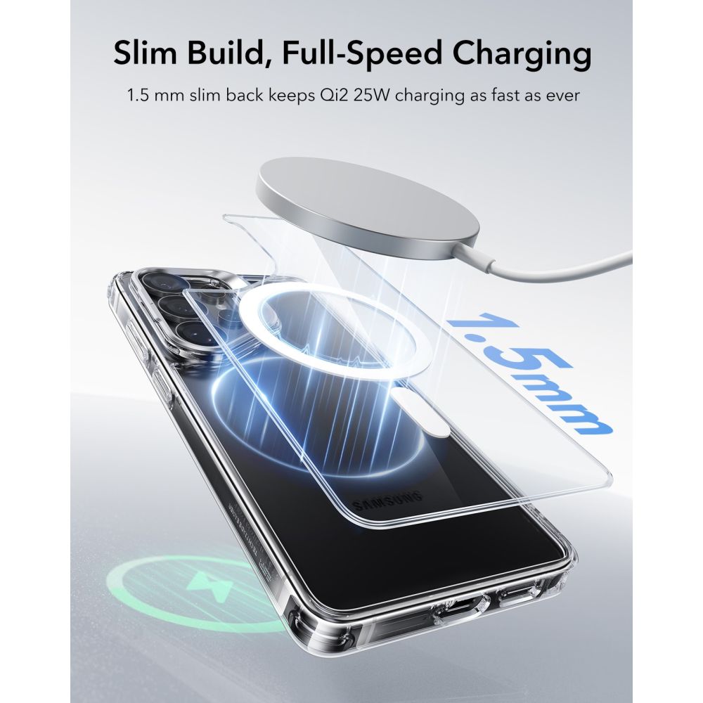 ESR Klasikinis hibridinis stovas MagSafe Dėklas, skirtas Samsung Galaxy S26 Ultra – skaidrus -- Samsung Galaxy S26 Ultra