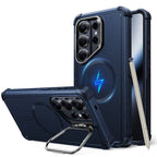 ESR Cyber ​​​​Tough Kickstand MagSafe Dėklas, skirtas Samsung Galaxy S26 Ultra - tamsiai mėlynas -- Samsung Galaxy S26 Ultra
