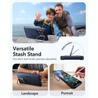 ESR Cyber ​​​​Tough Kickstand MagSafe Dėklas, skirtas Samsung Galaxy S26 Ultra - tamsiai mėlynas -- Samsung Galaxy S26 Ultra