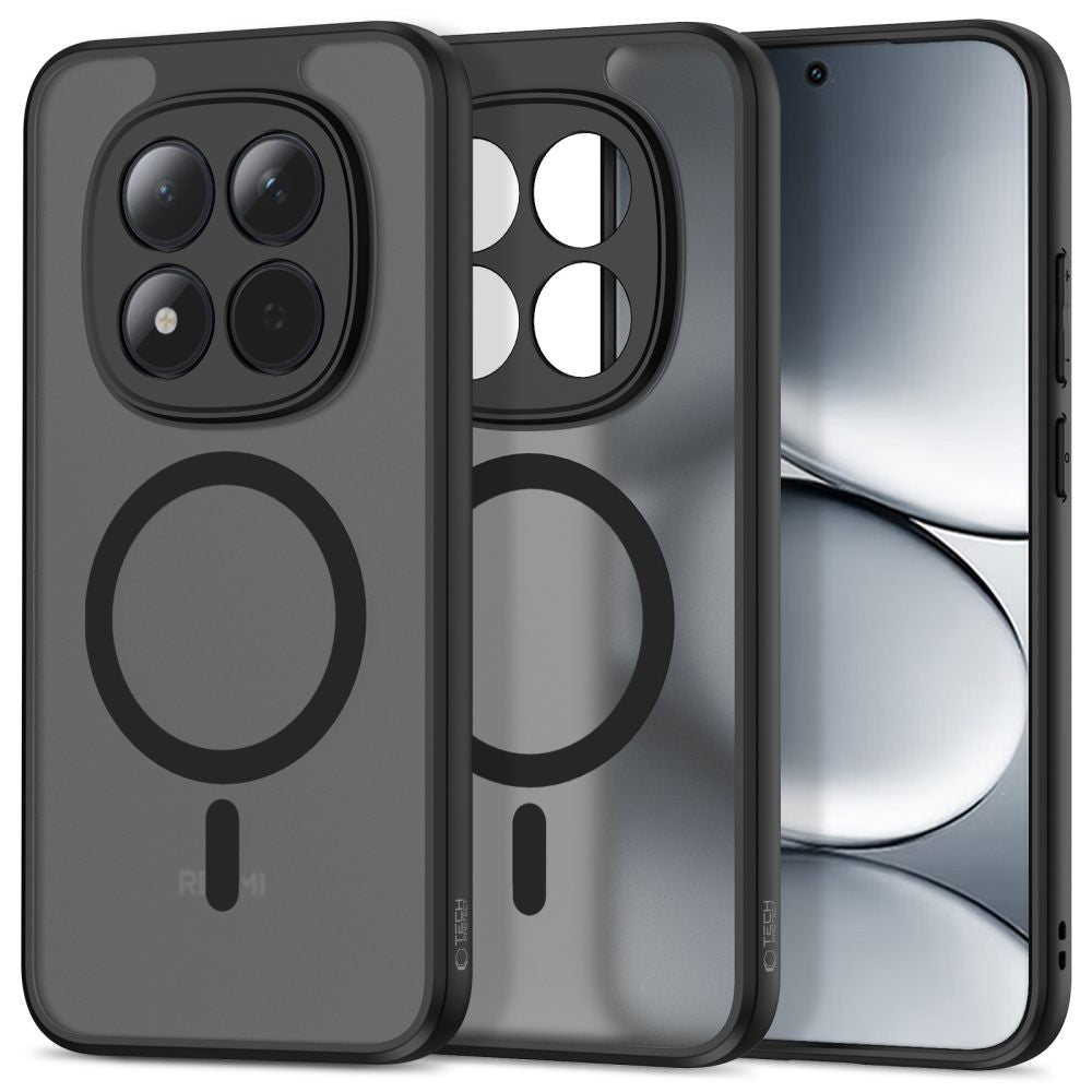 Tech-Protect MagMat MagSafe dėklas, skirtas Xiaomi Redmi Note 15 Pro 5G - juodas -- Xiaomi Redmi Note 15 Pro 5G / Redmi...