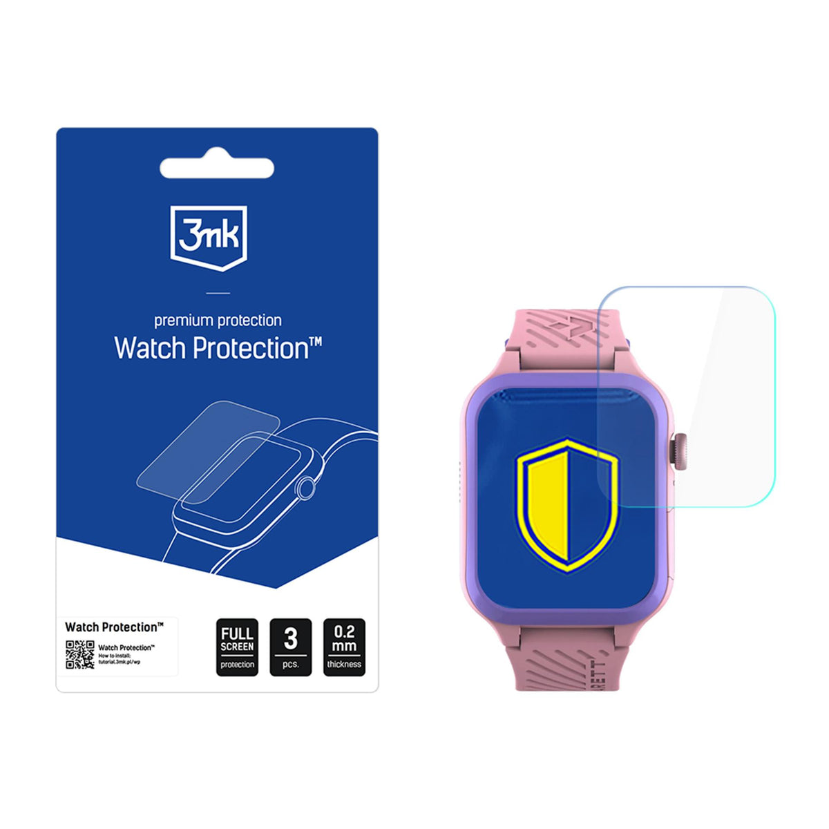 3mk watch apsauga ARC smartwatch apsauginis stiklas film skirtas garett essa 2 ai 4g -- Cell phone tempered glass