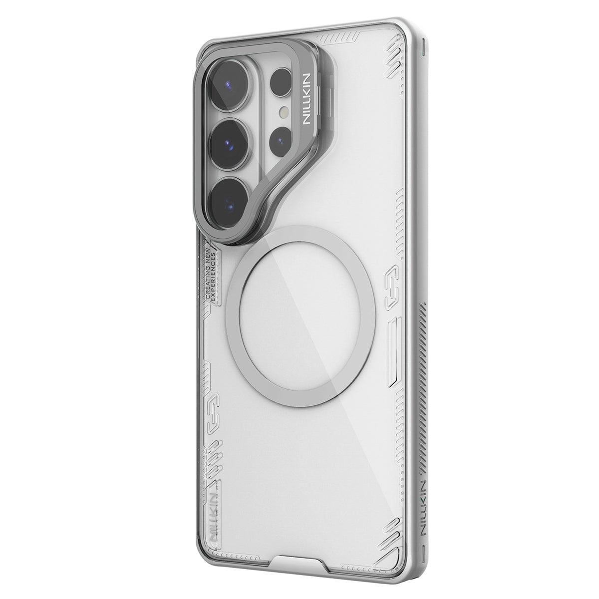 Nillkin Iceblade Prop Magnetic dėklas su kameros dangteliu ir stovu, suderinamas su MagSafe, skirtas Samsung Galaxy S26...