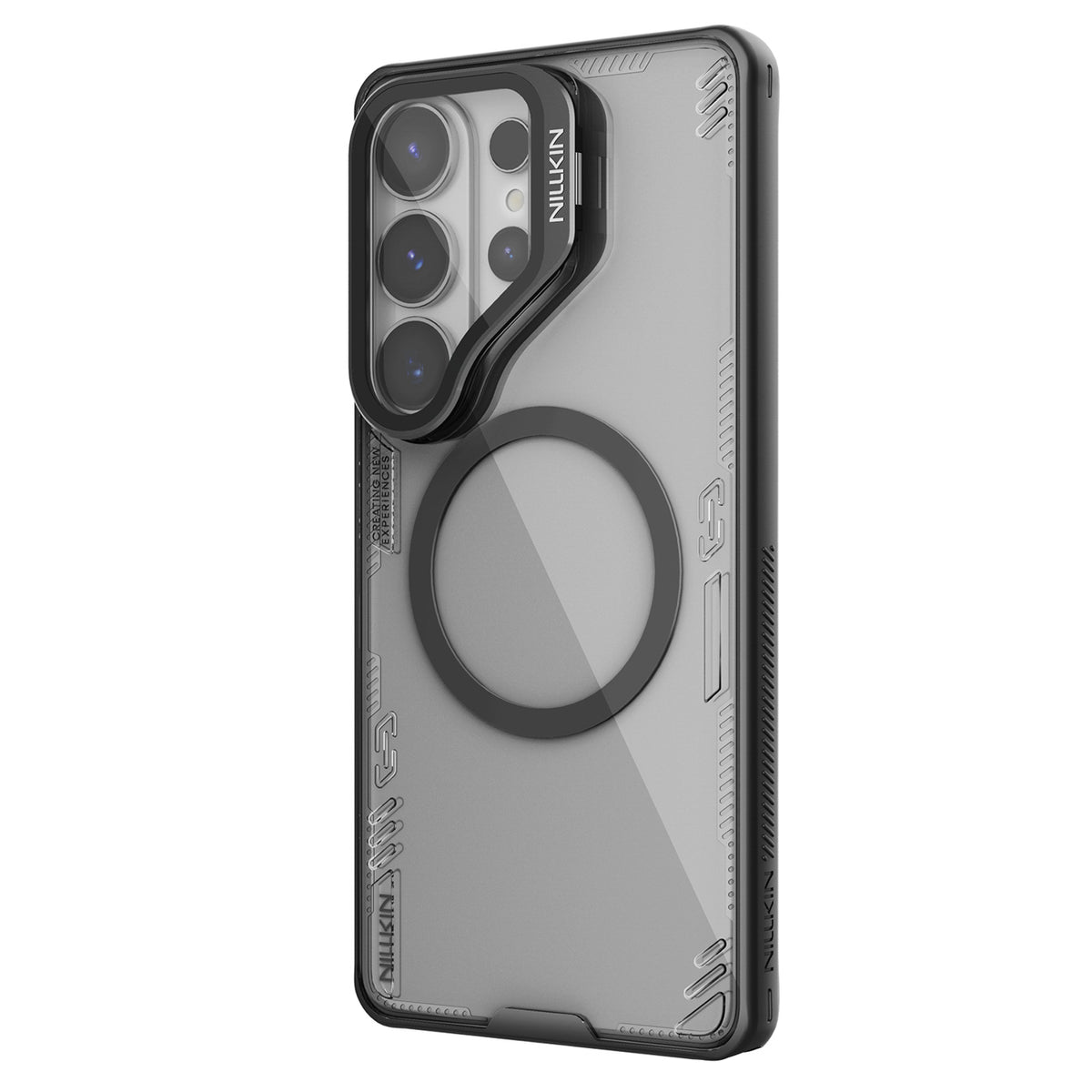 Nillkin Iceblade Prop Magnetic dėklas su kameros dangteliu ir stovu, suderinamas su MagSafe, skirtas Samsung Galaxy S26...