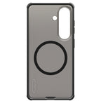 Nillkin Super Frosted Shield Pro magnetinis dėklas, suderinamas su MagSafe, skirtas Samsung Galaxy S26 - permatomas juodas
