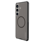 Nillkin Super Frosted Shield Pro magnetinis dėklas, suderinamas su MagSafe, skirtas Samsung Galaxy S26 - permatomas juodas