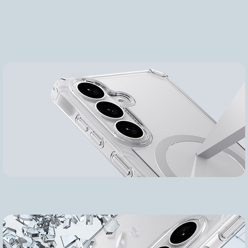 Nillkin Nature TPU Pro dėklas, suderinamas su MagSafe, skirtas Samsung Galaxy S26 - baltas