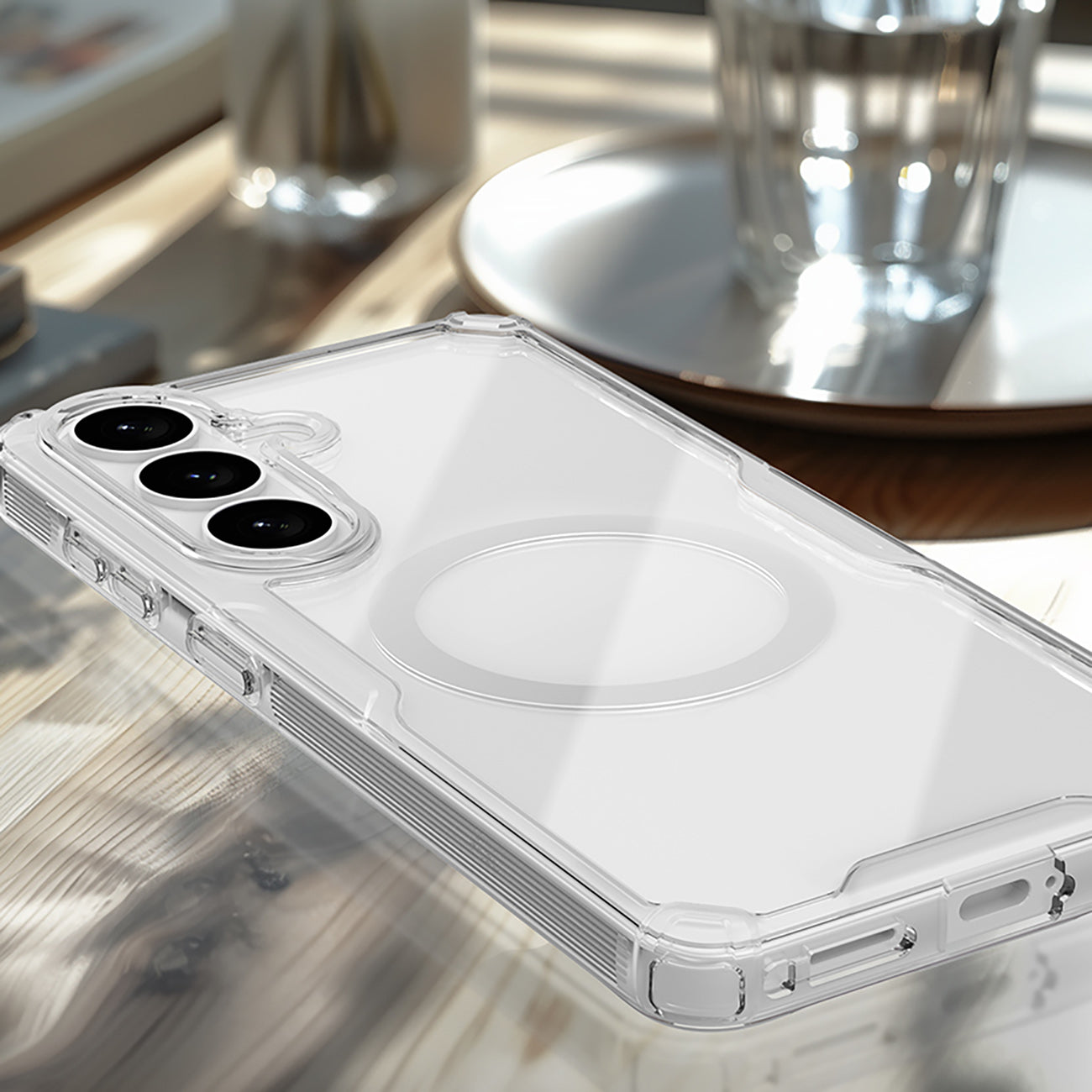 Nillkin Nature TPU Pro dėklas, suderinamas su MagSafe, skirtas Samsung Galaxy S26 - baltas