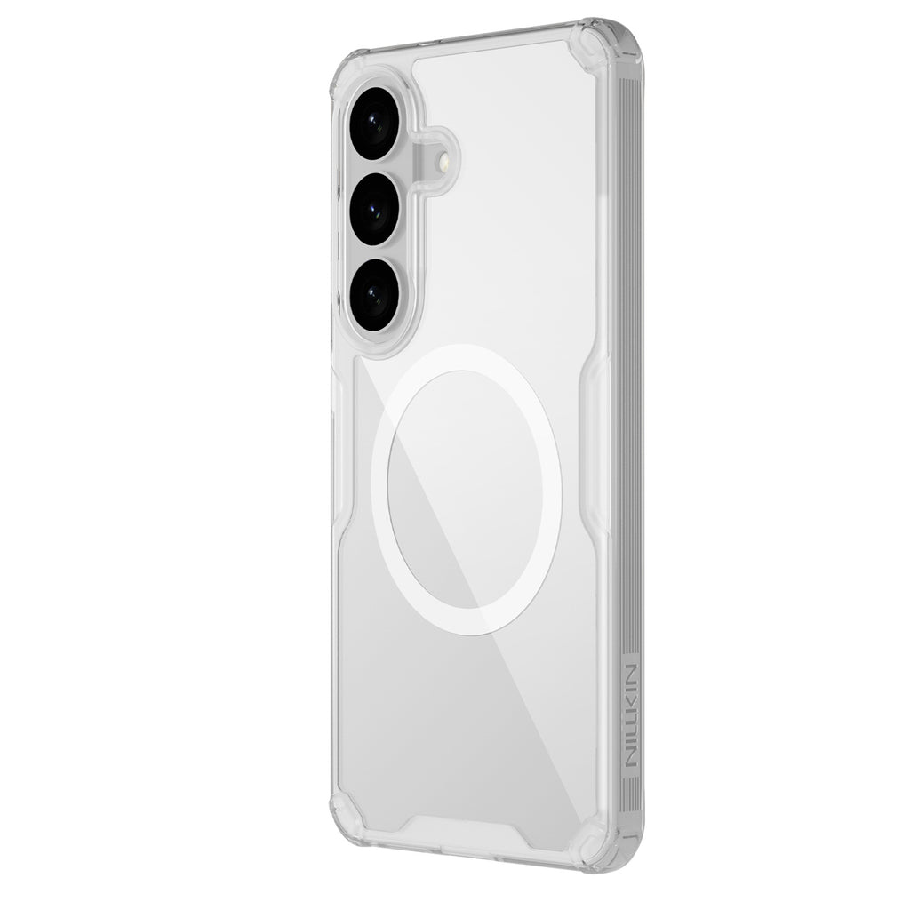 Nillkin Nature TPU Pro dėklas, suderinamas su MagSafe, skirtas Samsung Galaxy S26 - baltas