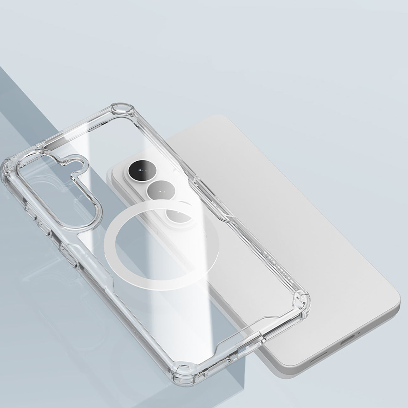Nillkin Nature TPU Pro dėklas, suderinamas su MagSafe, skirtas Samsung Galaxy S26 - baltas