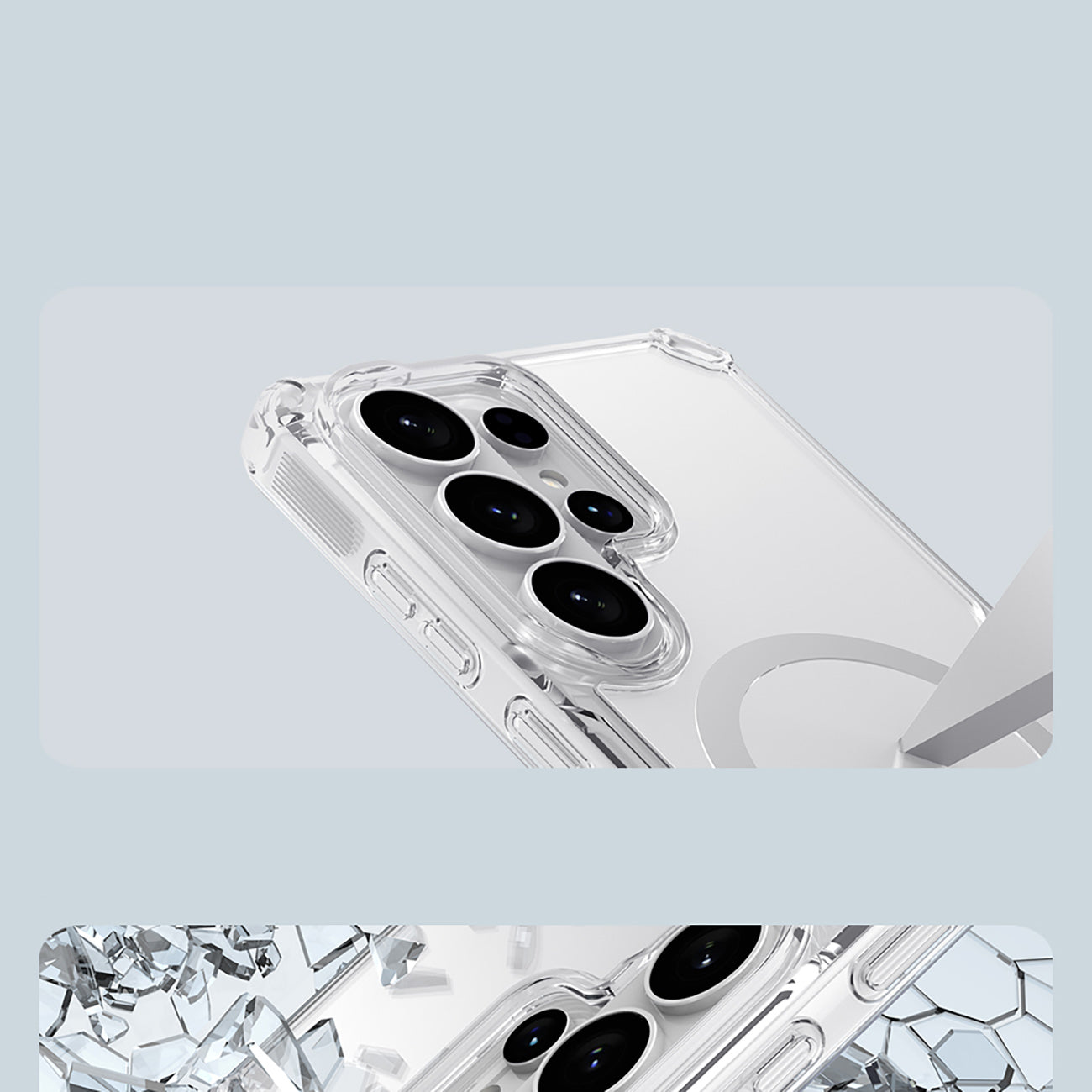 Nillkin Nature TPU Pro dėklas suderinamas su MagSafe, skirtas Samsung Galaxy S26 Ultra - baltas -- Samsung Galaxy S26 Ultra