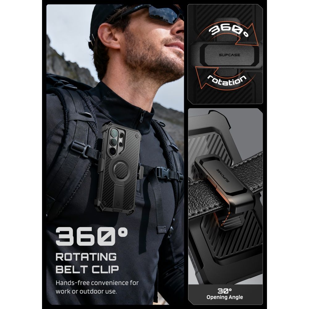 Supcase Unicorn Beetle Pro Mag MagSafe 2-Set Dėklas, skirtas Samsung Galaxy S26 Ultra - juodas