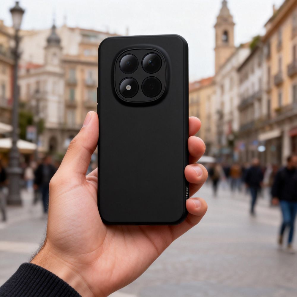 „Tech-Protect“ piktogramos dėklas, skirtas „Xiaomi Redmi Note 15 Pro 5G“ – juodas -- Xiaomi Redmi Note 15 Pro 5G / Redmi...