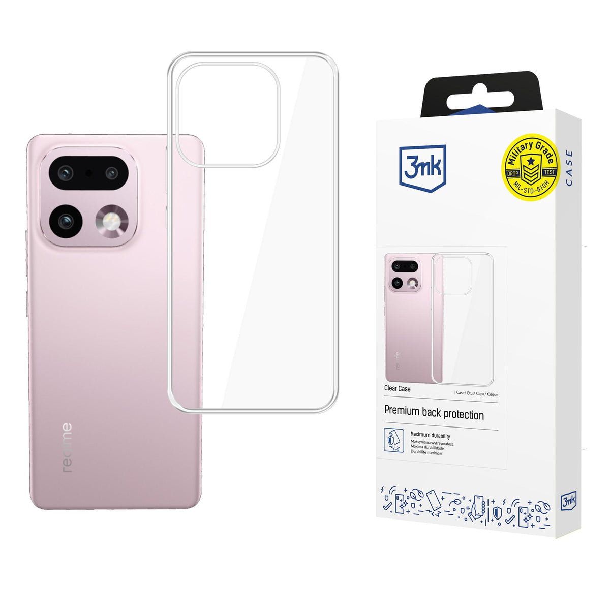 3mk Skaidrus dėklas, skirtas Realme 16 Pro+ 5G - skaidrus -- Realme 16 Pro+ 5G