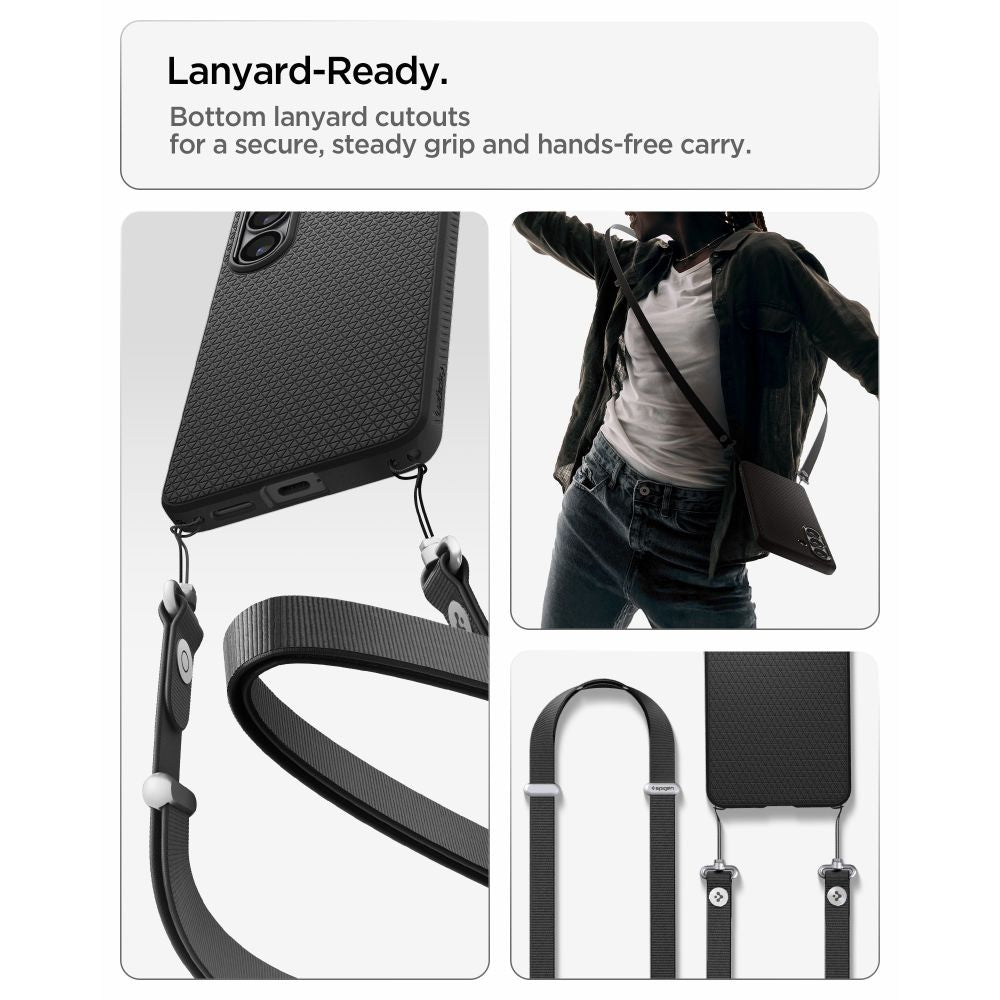 Spigen Liquid Air Mag MagSafe Dėklas, skirtas Samsung Galaxy S26 - juodas